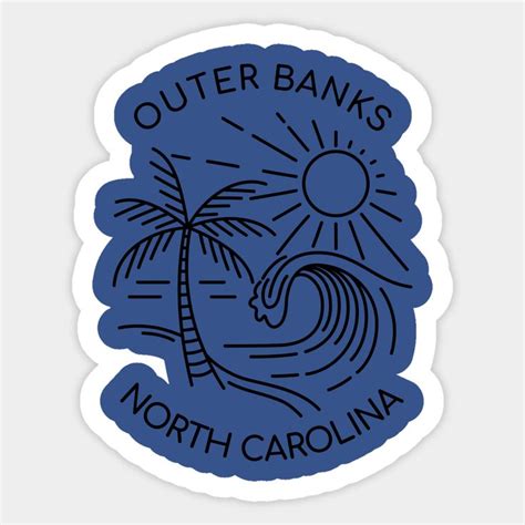 Vintage Outer Banks Beach Vibes By Backinthedayshirts Stickers