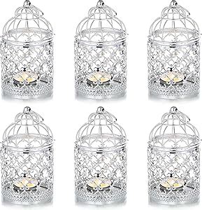 Nuptio Pcs Wedding Centerpieces Decorative Candle Lanterns Bird Cage