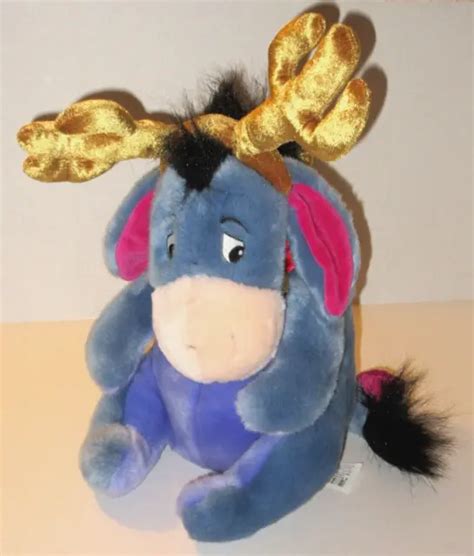 DISNEY STORE EXCLUSIVE Eeyore Reindeer Jingle Bells Plush Stuffed