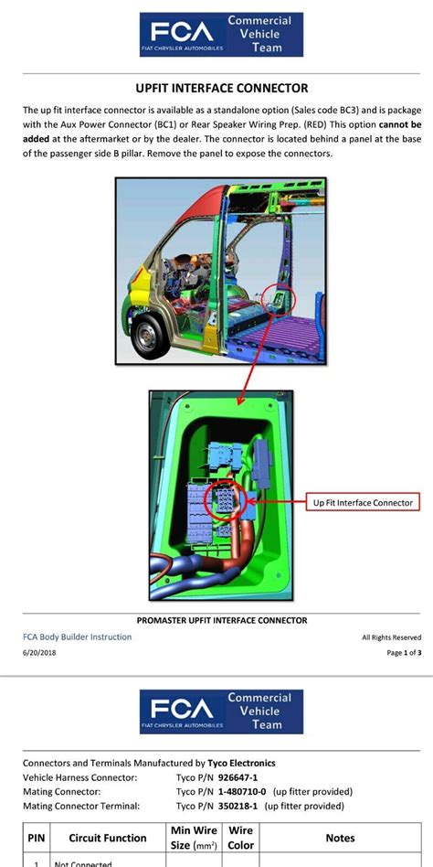 Ram Promaster Rear Speaker And Auxiliary Wiring Upfit Connector