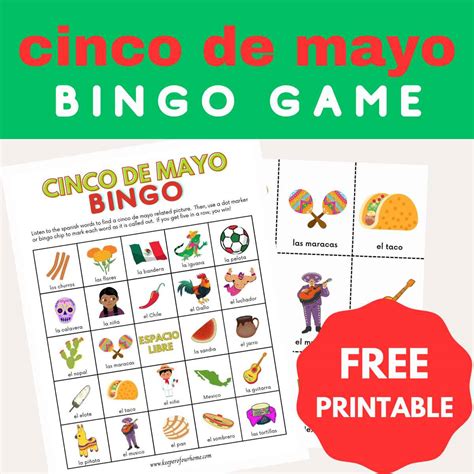 Fun Cinco De Mayo Bingo Game Free Printable Keeper Of Our Home