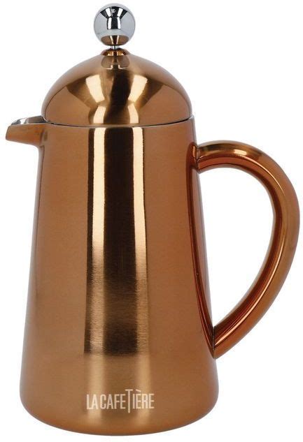 La Cafeti Re Cafetiere Havana Stainless Steel Copper Double Walled