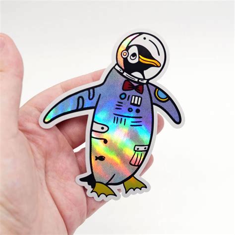 Space Penguin Holographic Sticker | The Candy Space