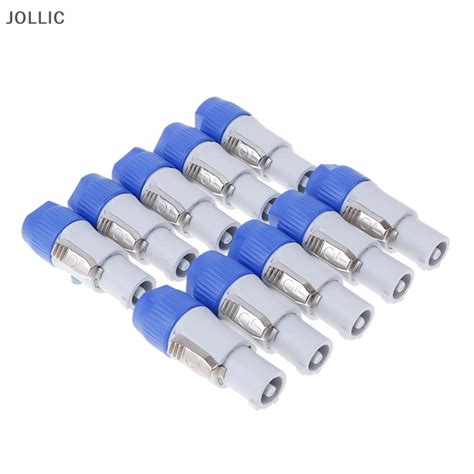 Jollic Pcs Nac Fca Speakon Plug Pin Male Powercon Connector A