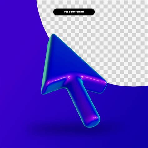 Premium Psd Arrow Cursor D Render Illustration Isolated