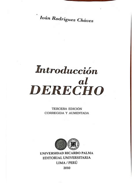 Introducción Al Derecho Libro Pdf