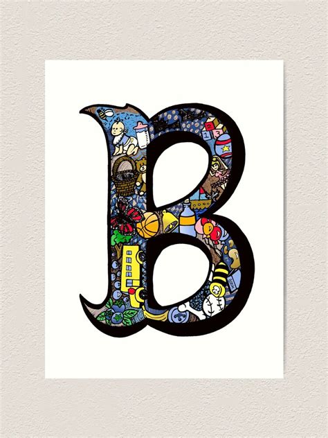 Doodle Letter B Art Print For Sale By Missmann Redbubble