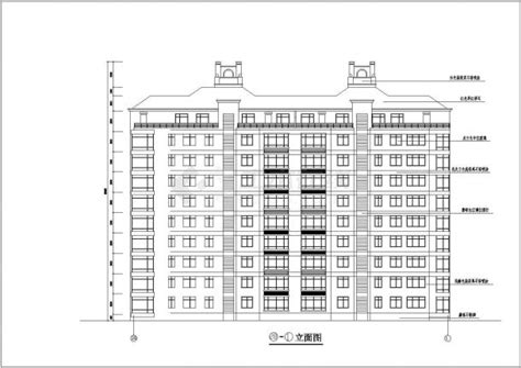 某框剪结构9层带阁楼2单元每单元2户住宅楼设计cad建筑施工图土木在线