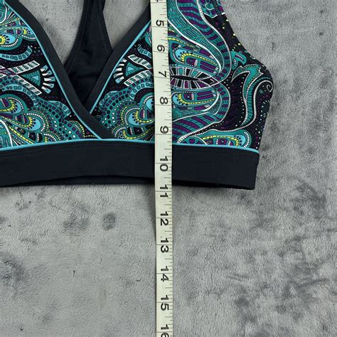 Athleta Tomales Bay Paisley Twist Back Bikini Top Siz Gem