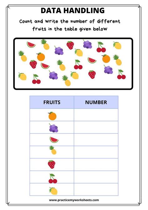 Data Handling For Class1 | Free Worksheets | Worksheets for class 1 ...