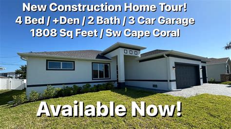 New Construction Home Tour Sw Cape Coral Florida New Construction Home