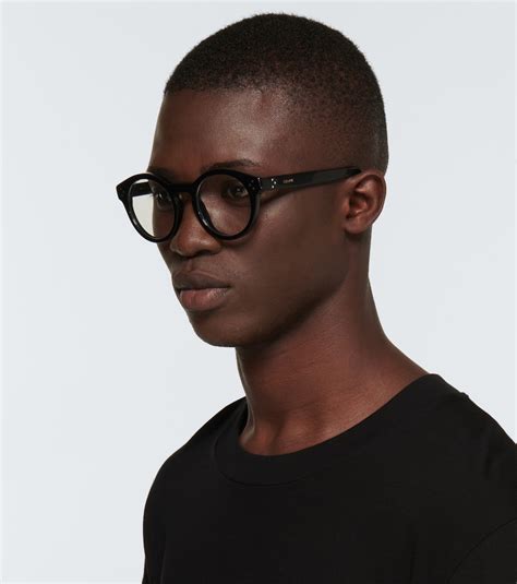 Round Frame Acetate Glasses in Black - Celine Eyewear | Mytheresa