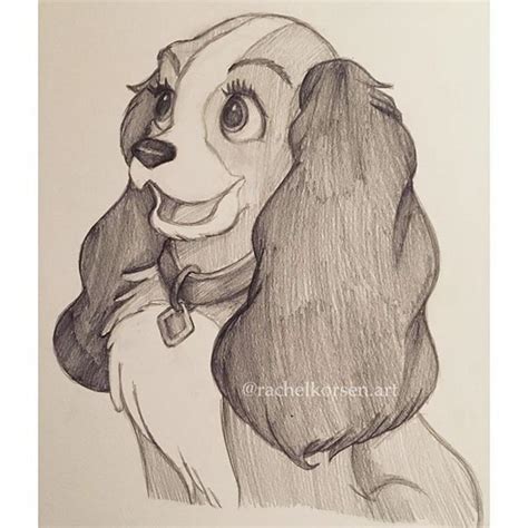 Lady And The Tramp Drawing From A While By Rachel Korsen