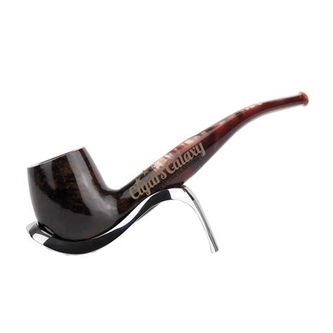 Pipex Model K Glossy Smooth Tobacco Pipe Colored Mouthpiece