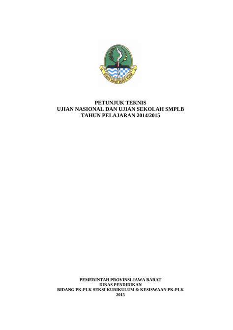 Pdf Petunjuk Teknis Ujian Nasional Dan Ujian Pdf Filedalam