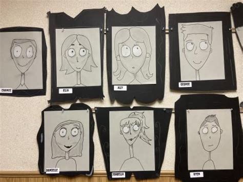 Art City Fifth Grade Self Portraits Tim Burton Style Tim Burton Style