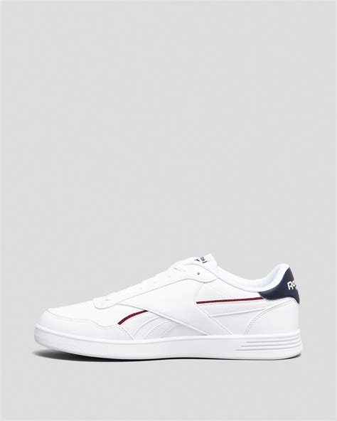 Shop Reebok Court Advance Vegan Shoes In Ftwr White Vector Navy Classic Burgundy Fast Shipping