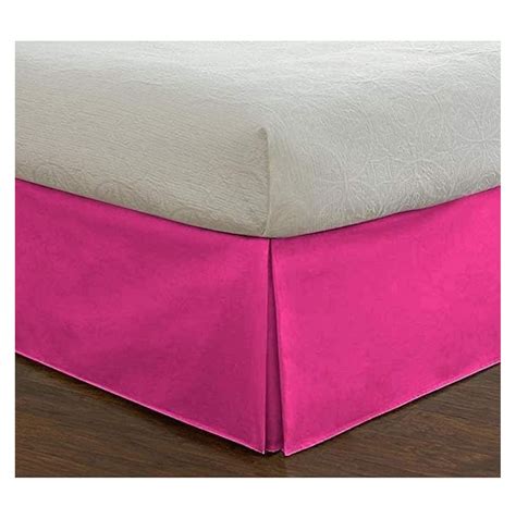 Kourouu Box Pleated Bed Skirt With 18 Inch Drop 100 Natural Cotton 600