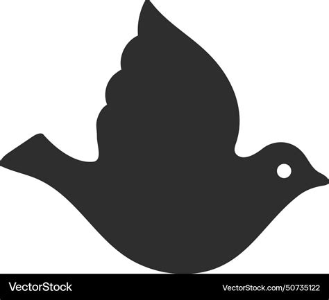 Wedding dove black icon peace bird symbol Vector Image