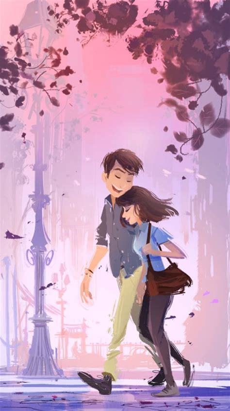 Cute Cartoon Romantic Images ~ Romantic Cute Anime Couple Wallpaper ...