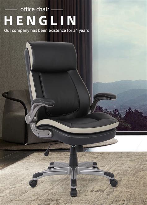 Henglin Classic Padded Armrests Ergonomic Desk Chair Reclining Office ...