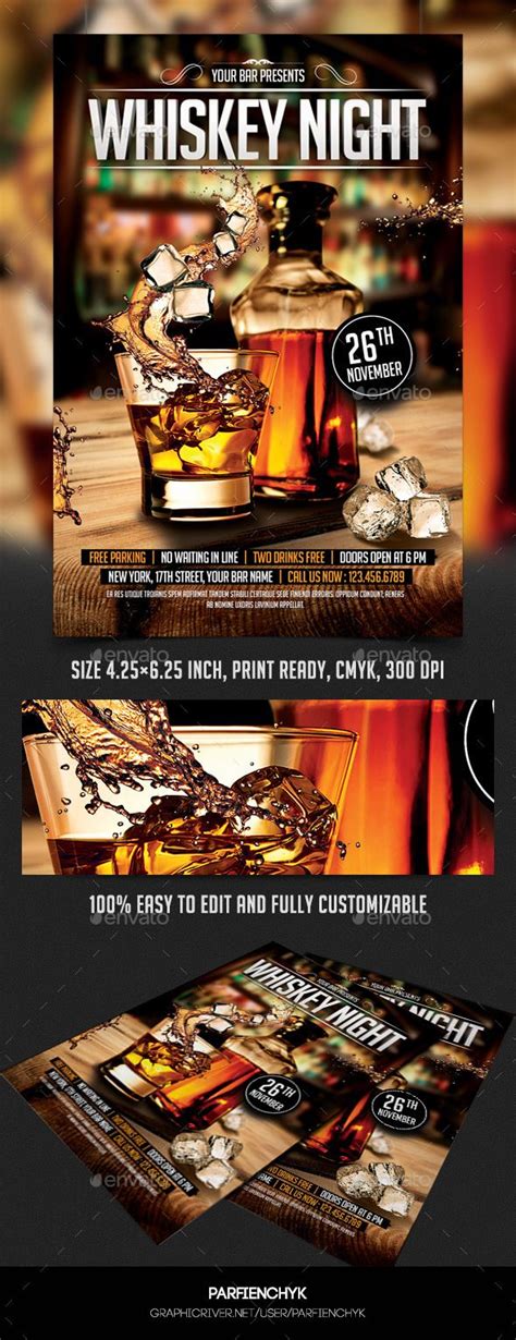 Whiskey Night Flyer Template Whiskey Night Flyer Template Flyer