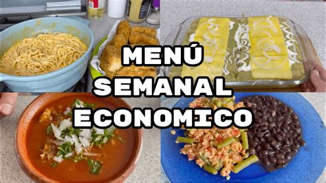 Men Semanal Con Pesos Economico Fabi Cea Youtube