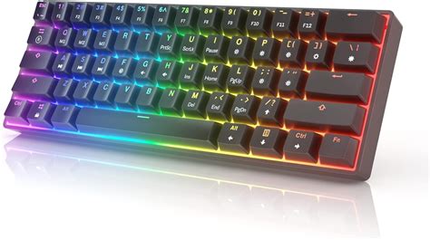 Hk Gaming Gk61 Mechanical Gaming Keyboard 60 Percent 61 Rgb Rainbow