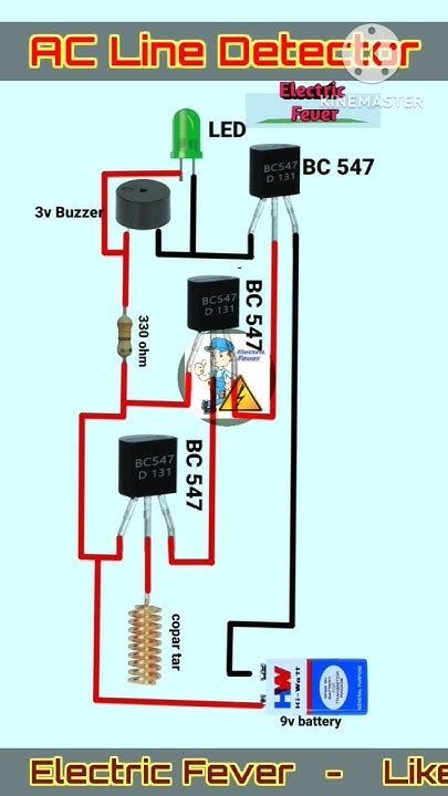 Ac Line ⚡ Fault Detector Circuit Diagram 💯 Bc547 Transistor Bc547 Youtube