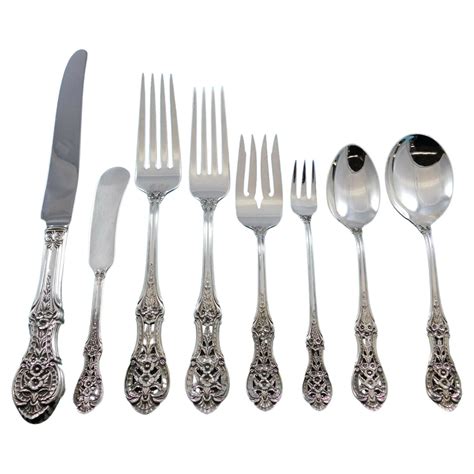 Silver Melody By International Sterling Silver Flatware Set For 8