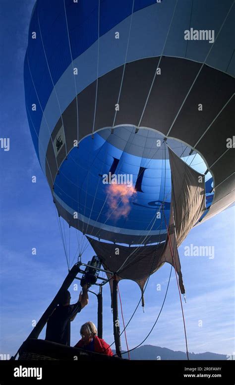 The Take Off Of A Balloon Flight Showing The Heating Of The Hot Air