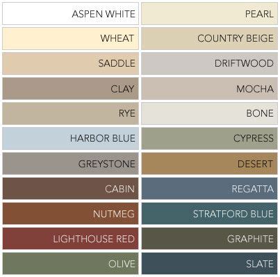 Crane Vinyl Siding Color Chart: A Visual Reference of Charts | Chart Master