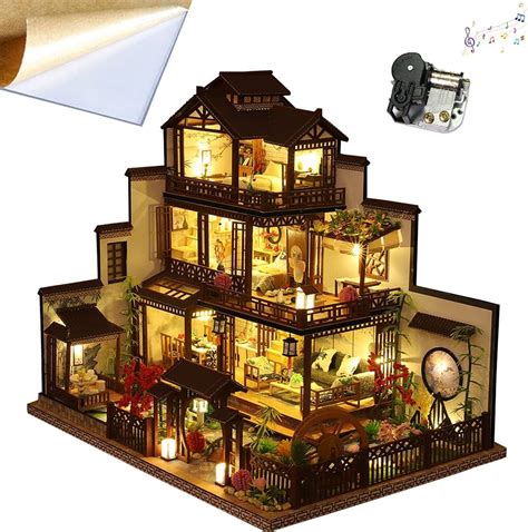 DIY Miniatur Puppenhaus Bausatz Handgefertigtes Kunsthandwerk 3