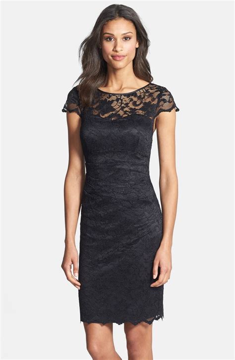 Eliza J Cap Sleeve Lace Sheath Dress Nordstrom