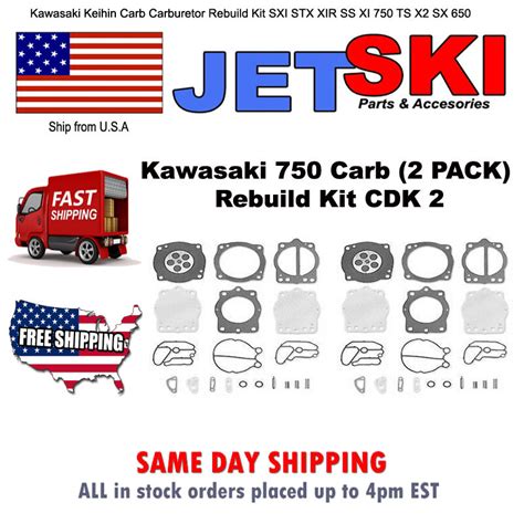 Kawasaki Keihin Carb Carburetor Rebuild Kit Sxi Stx Xir Ss Xi Ts X