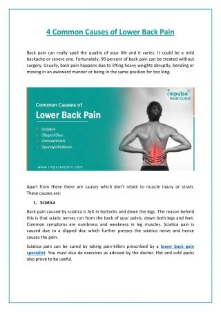 PPT Lower Back Pain Causes Symptoms And Treatments PowerPoint