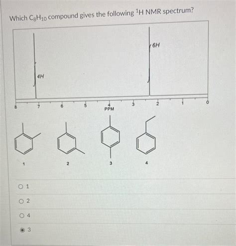 Solved Which C H Compound Gives The Following H Nmr Chegg