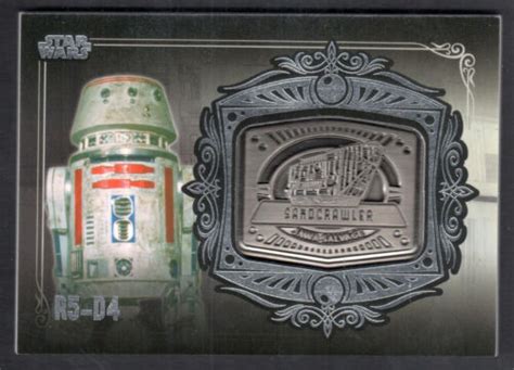 Topps Star Wars Galactic Files Series Silver Medallion Card Md R