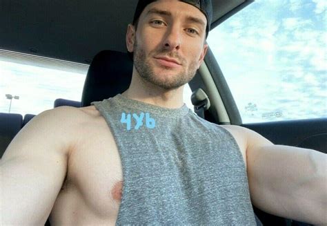 Shirtless Strong Bodybuilder Jock Car Selfie Alpha Sexy Male Model Guy Photo Set 3844762913