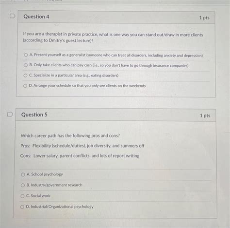 Solved Question 2 1 Pts What Percentage Of Psychology Majors Chegg