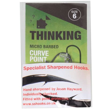 Thinking Anglers Hand Sharpened Curved Point Hooks Barbed