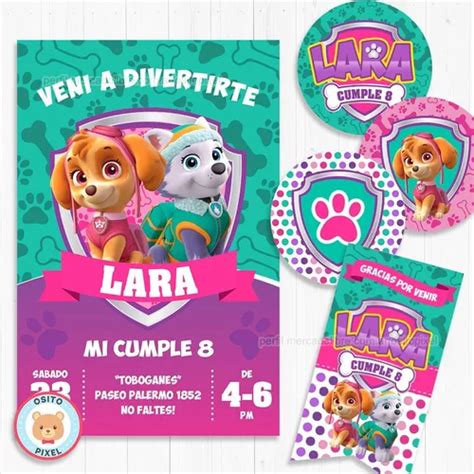 Kit Imprimible Skye Y Everest Paw Patrol Patrulla Canina En Venta En