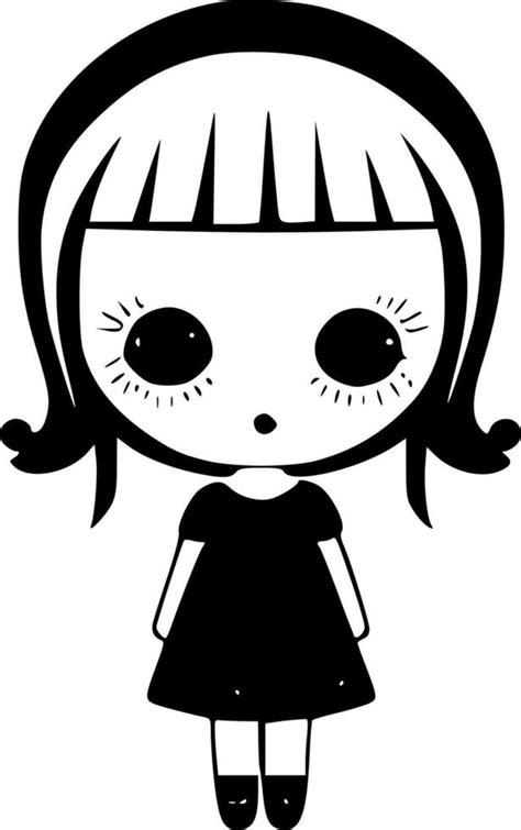 Doll Minimalist And Simple Silhouette Vector Illustration 23852093