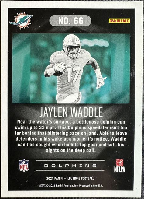 Panini Illusions Jaylen Waddle Rc Miami Dolphins Ebay