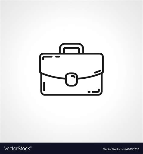 Briefcase Line Icon Portfolio Outline Icon Vector Image