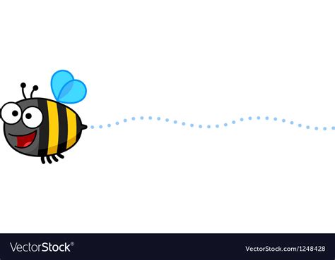 Cartoon Bee Buzzing Royalty Free Vector Image Vectorstock