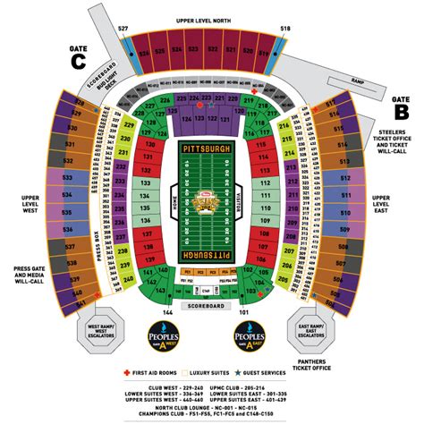 Heinz Field Seating Chart With Seat Numbers