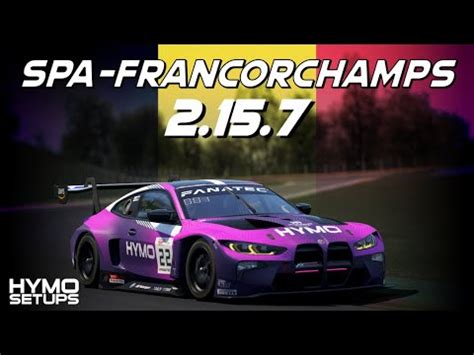 Spa Francorchamps Hotlap Setup Bmw M Gt Assetto Corsa