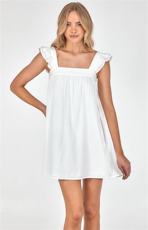 Dreamy White Baby Doll Dress Style State Kitty Kat Klothing