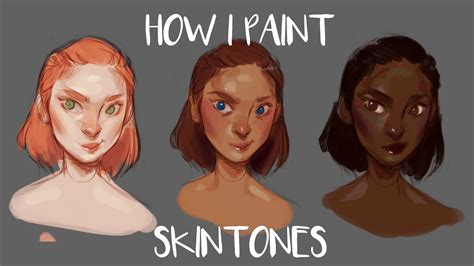 How I Paint Skin Tones Photoshop Digital Painting Tutorial Digital